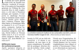 La Team CSC Vouillé dans la presse